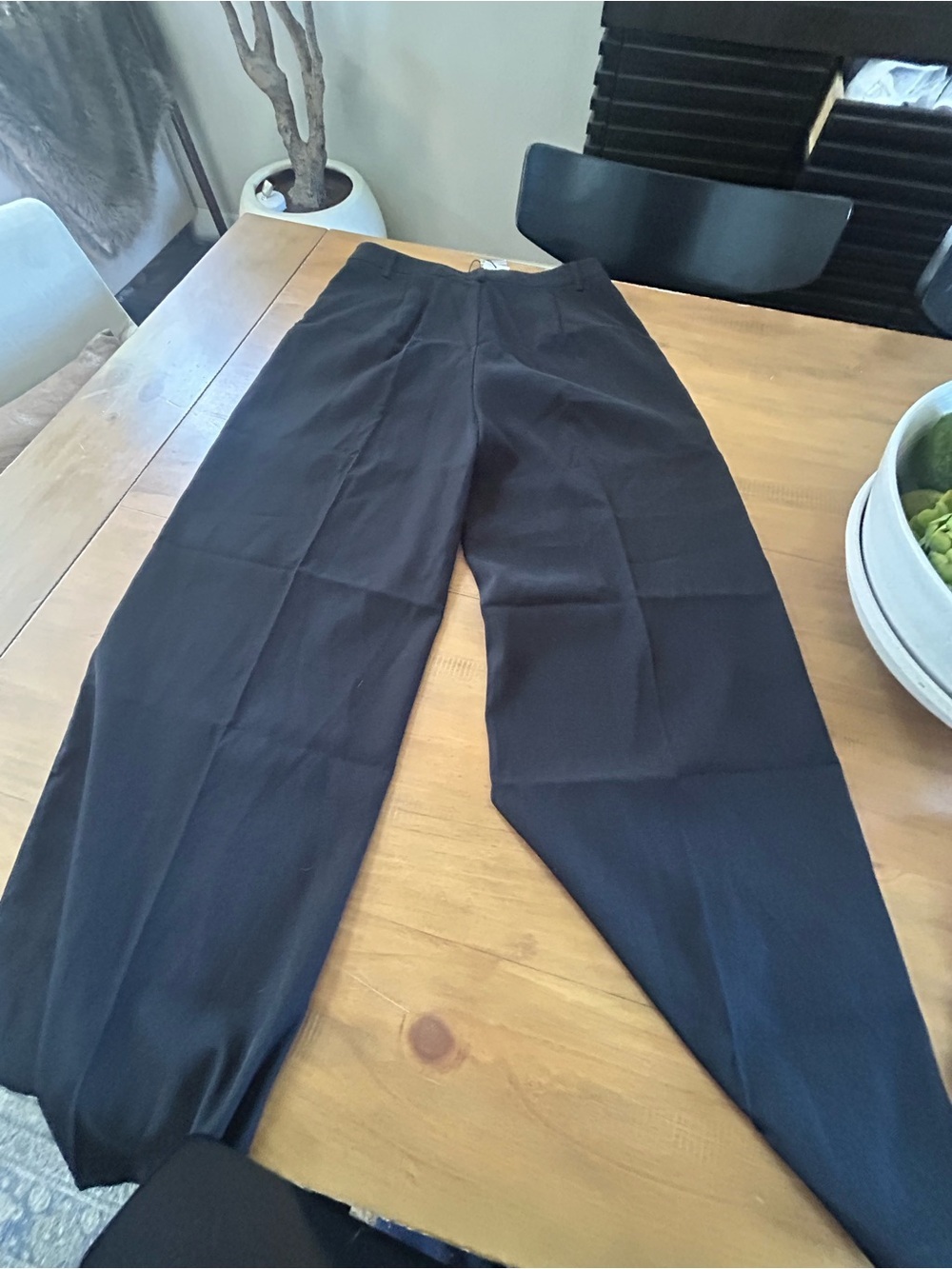 NWT Cider Mid Rise Wide-Leg Pleated Black Trousers for Women - Picture 13 of 15